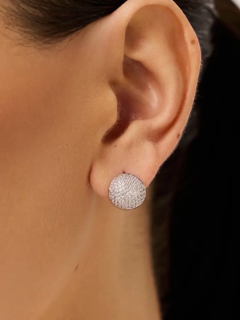 NWT Ana Luisa Mini Abby Micropave Earrings | Missing three rhinestones